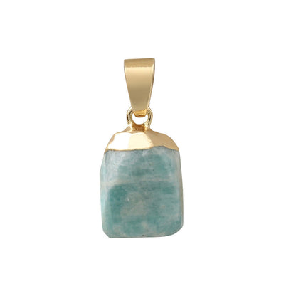 Natural Stone Necklace with Crystal Pendant Accessories