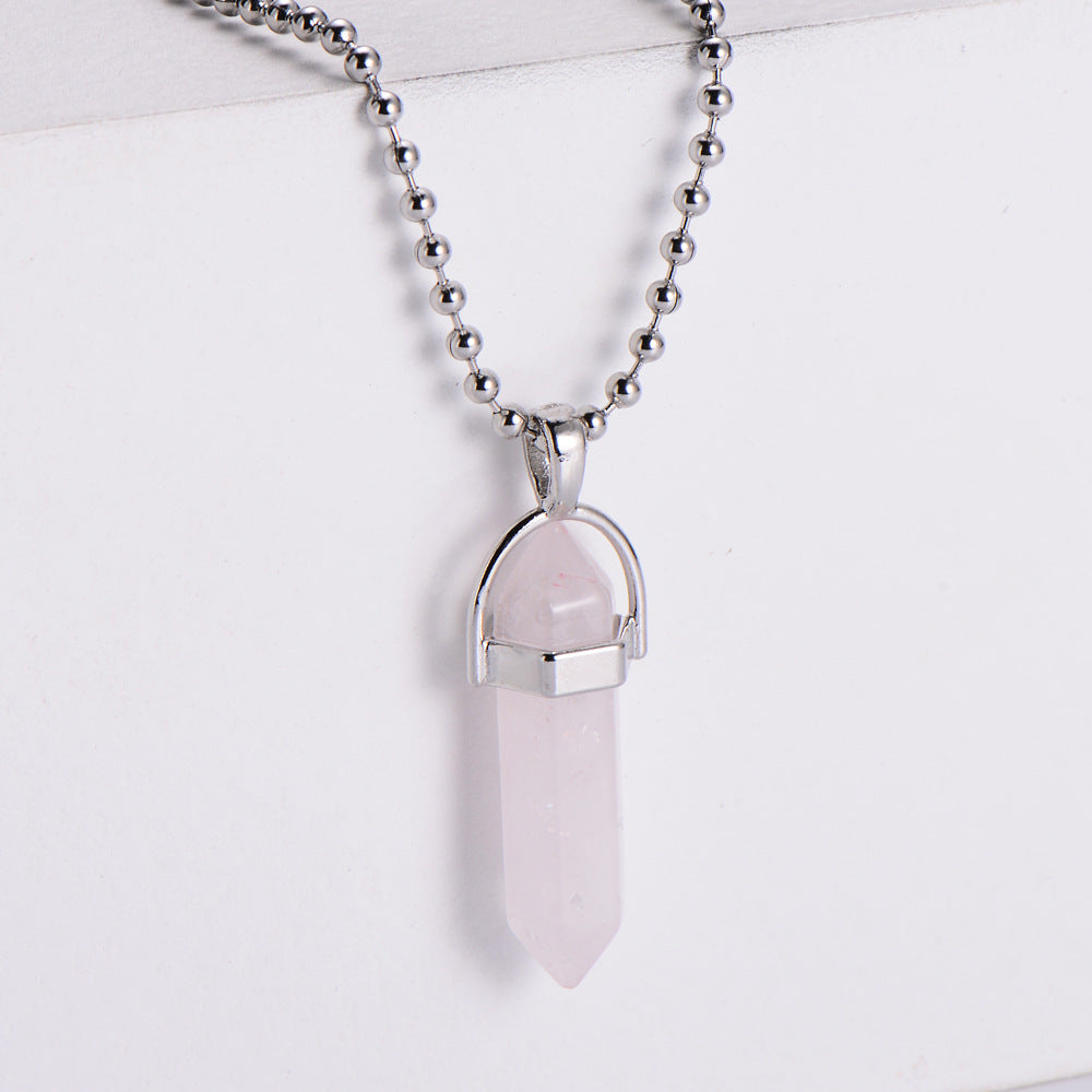 Turquoise Amethyst Black Agate Natural Stone Necklace