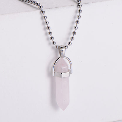 Turquoise Amethyst Black Agate Natural Stone Necklace