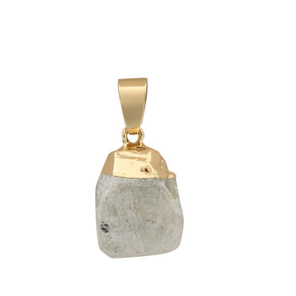 Natural Stone Necklace with Crystal Pendant Accessories