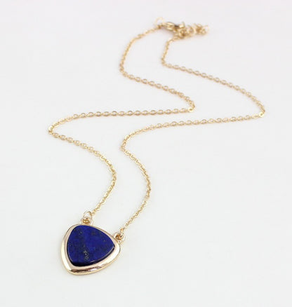 Natural Stone Heart-Shaped Necklace with Pendant