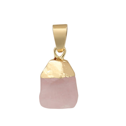 Natural Stone Necklace with Crystal Pendant Accessories