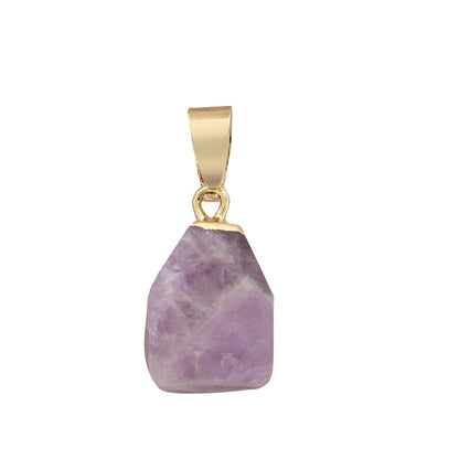 Natural Stone Necklace with Crystal Pendant Accessories